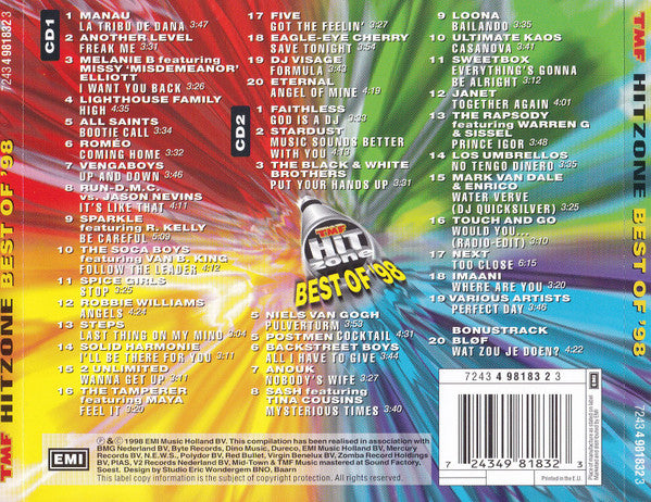 Various : TMF Hitzone - Best Of '98 (2xCD, Comp)