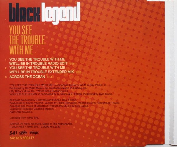 Black Legend : You See The Trouble With Me (CD, Maxi)