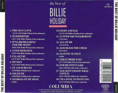 Billie Holiday : The Best Of Billie Holiday (CD, Comp, RE)