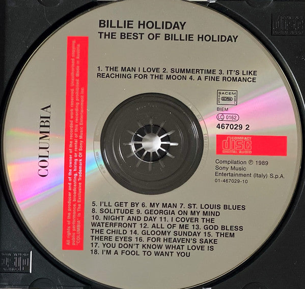 Billie Holiday : The Best Of Billie Holiday (CD, Comp, RE)