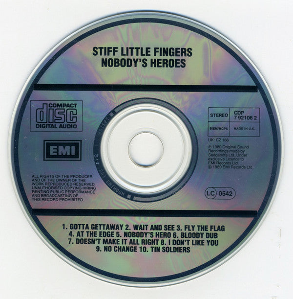 Stiff Little Fingers : Nobody's Heroes (CD, Album, RE, RP)