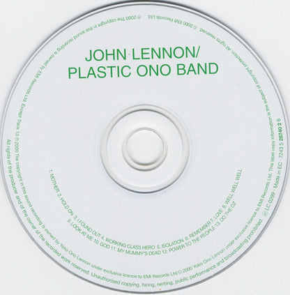 John Lennon / The Plastic Ono Band : John Lennon / Plastic Ono Band (CD, Album, RE, RM)