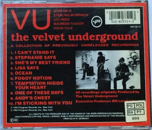 The Velvet Underground : VU (CD, Album, RP)