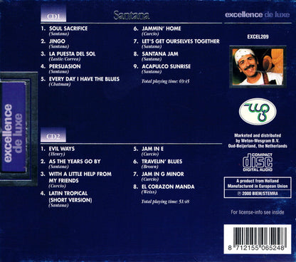 Santana : Legendary Latin Rock Tracks. Excellence De Luxe (2xCD, Comp, sli)