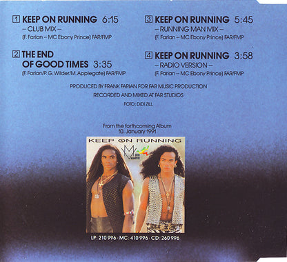 Milli Vanilli : Keep On Running (CD, Maxi)