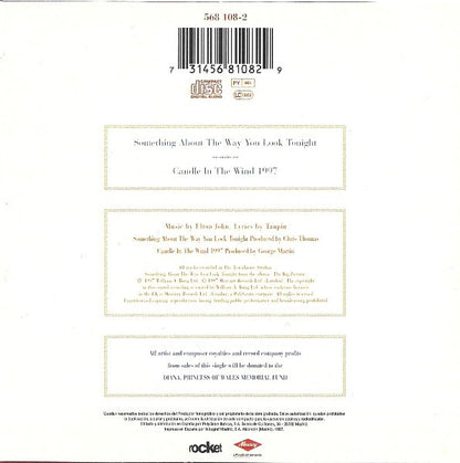 Elton John : Something About The Way You Look Tonight / Candle In The Wind 1997 (CD, Single, Car)