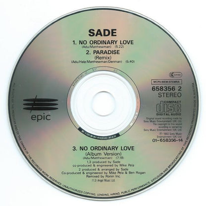 Sade : No Ordinary Love (CD, Maxi)