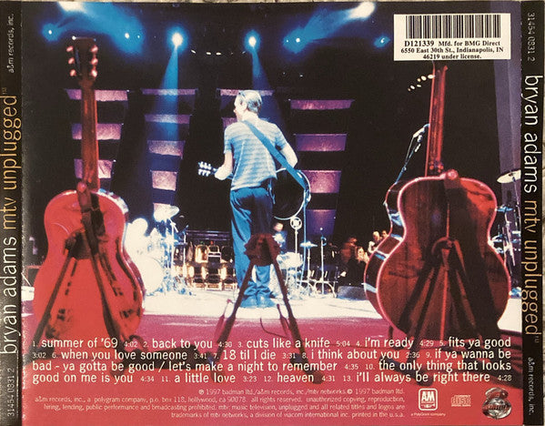 Bryan Adams : Unplugged (CD, Album, Club)