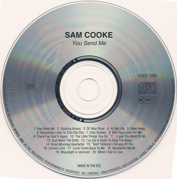 Sam Cooke : You Send Me (CD, Comp)