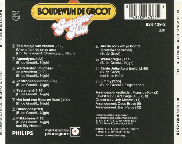 Boudewijn De Groot : Grootste Hits (CD, Comp, RE)