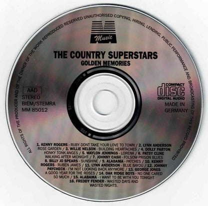 Various : The Country Superstars Golden Hits (CD, Album, Comp)