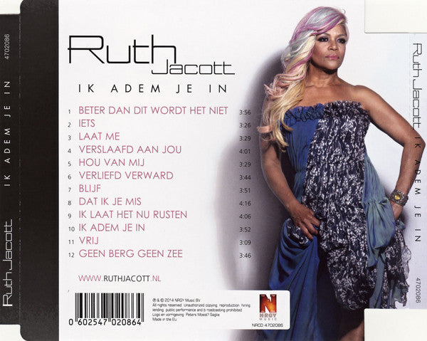 Ruth Jacott : Ik Adem Je In (CD, Album)