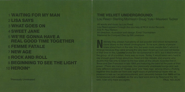 Velvet Underground* : 1969 - Velvet Underground Live With Lou Reed - Volume 1 (CD, Album)