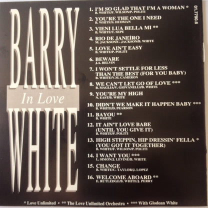 Barry White : In Love (CD, Comp)