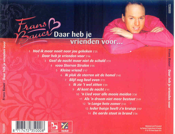 Frans Bauer : Daar Heb Je Vrienden Voor (CD, Album)