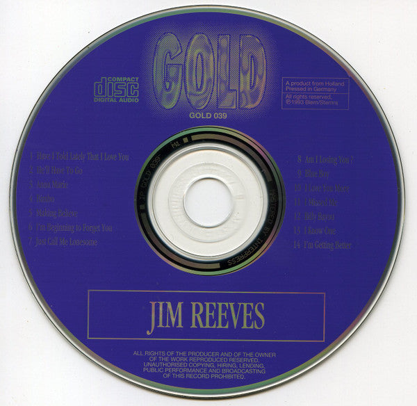 Jim Reeves : Gold (CD, Comp)