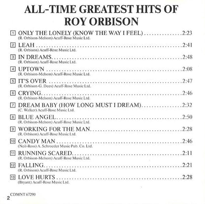 Roy Orbison : The All-Time Greatest Hits Of Roy Orbison (CD, Comp)