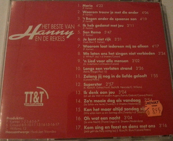 Hanny en de Rekels : Het Beste Van Hanny En De Rekels (CD, Album, Comp)