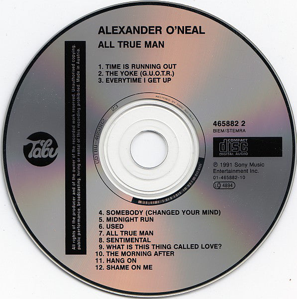 Alexander O'Neal : All True Man (CD, Album)