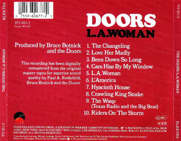 Doors* : L.A. Woman (CD, Album, RE, RM, Gol)