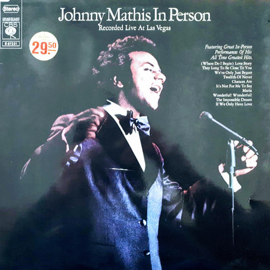 Johnny Mathis : In Person - Recorded Live At Las Vegas (2xLP, Album, Gat)