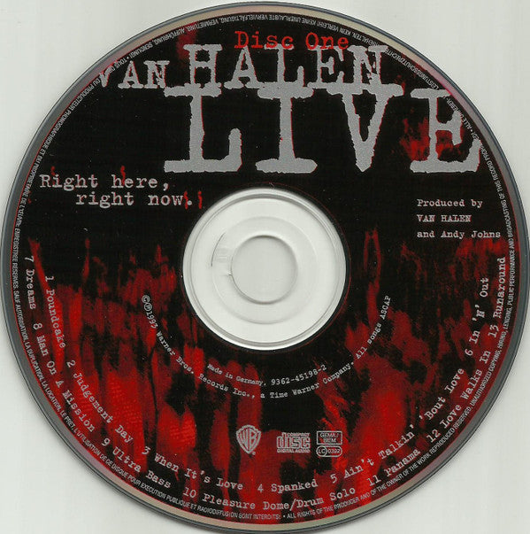 Van Halen : Live: Right Here, Right Now. (2xCD, Album, Ltd)