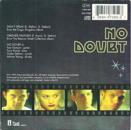 No Doubt : Don't Speak (CD, Single, Car)