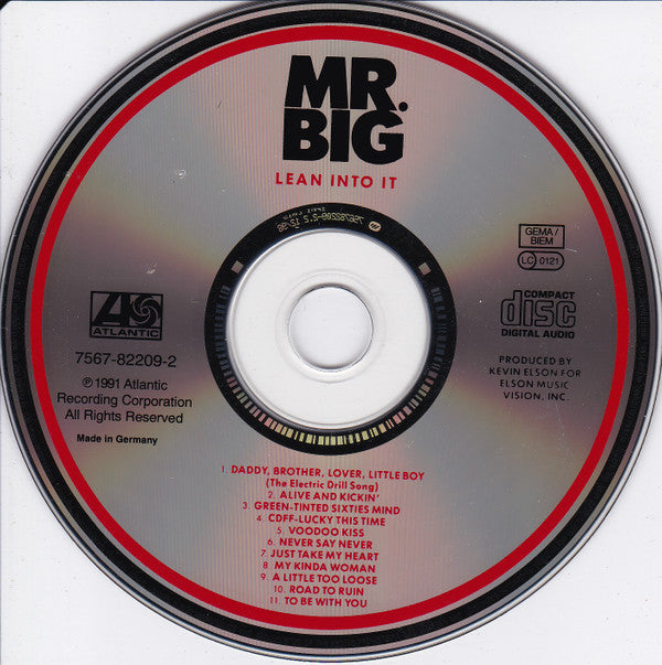 Mr. Big : Lean Into It (CD, Album, RE, RP)