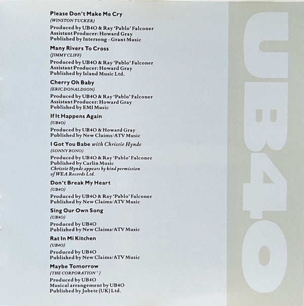 UB40 : The Best Of UB40 - Volume 1 (CD, Comp)