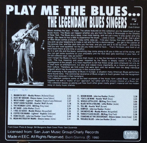 Various : Play Me The Blues...The Legendary Blues Singers (CD, Comp)