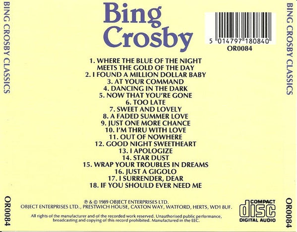 Bing Crosby : Bing Crosby (CD, Comp)