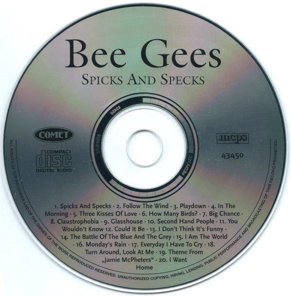 Bee Gees : Spicks And Specks (CD, Comp)