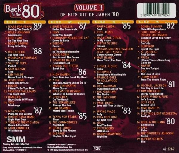 Various : Back To The 80's Volume 3 (De Hits Uit De Jaren '80) (4xCD, Comp)