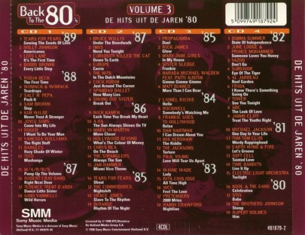 Various : Back To The 80's Volume 3 (De Hits Uit De Jaren '80) (4xCD, Comp)