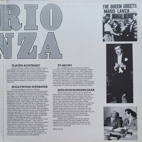 Mario Lanza : Zijn Grootste Successen (2xLP, Comp, Gat)