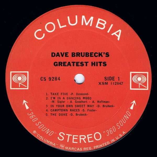 Dave Brubeck : Dave Brubeck's Greatest Hits (LP, Comp)