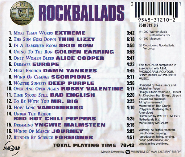 Various : Countdown Rockballads (CD, Comp)