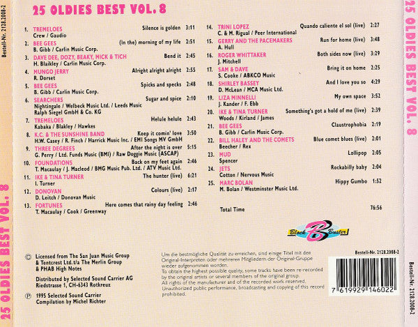 Various : 25 Oldies Best Vol. 8 (CD, Comp)