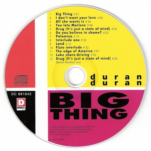 Duran Duran - Big Thing (CD, Album, RE) (Near Mint (NM or M-))