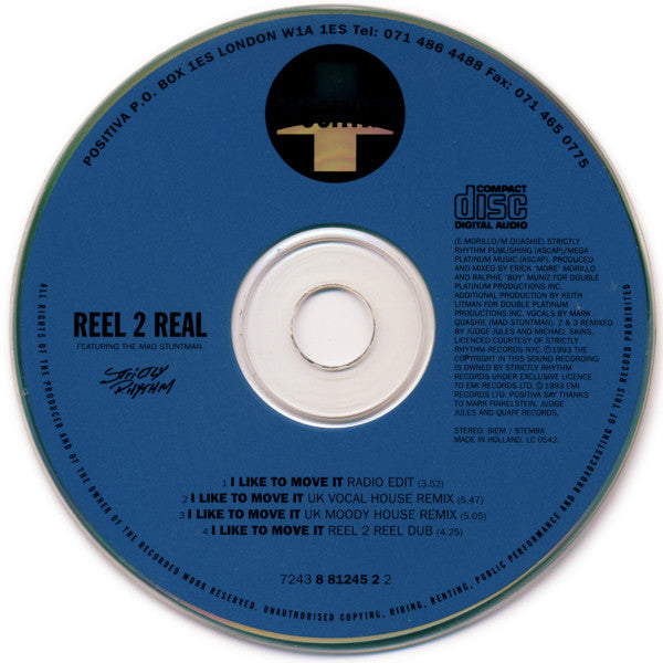 Reel 2 Real Featuring The Mad Stuntman : I Like To Move It (CD, Single)