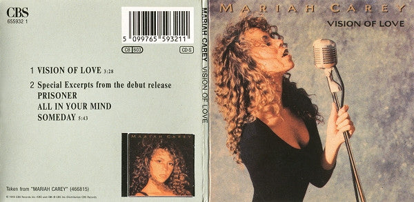 Mariah Carey : Vision Of Love (CD, Mini, Single)