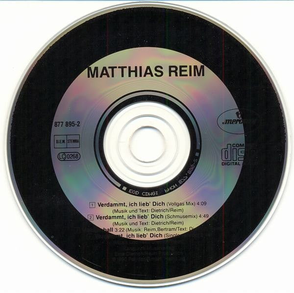 Matthias Reim : Verdammt, Ich Lieb' Dich (CD, Maxi)