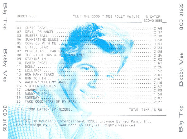 Bobby Vee : Let The Good Times Roll (CD, Comp)