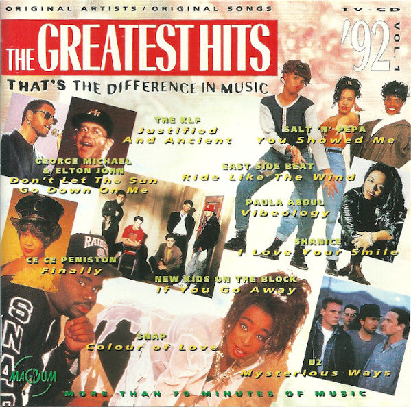 Various : The Greatest Hits '92 - Vol. 1 (CD, Comp)