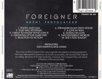 Foreigner : Agent Provocateur (CD, Album)