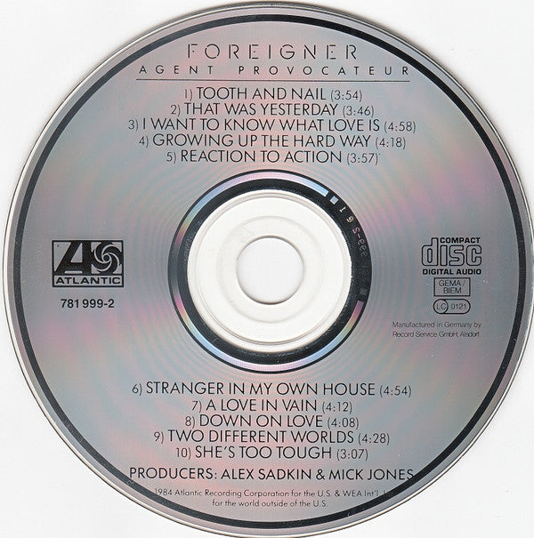 Foreigner : Agent Provocateur (CD, Album)