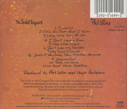 Phil Collins : No Jacket Required (CD, Album, RE, Gol)