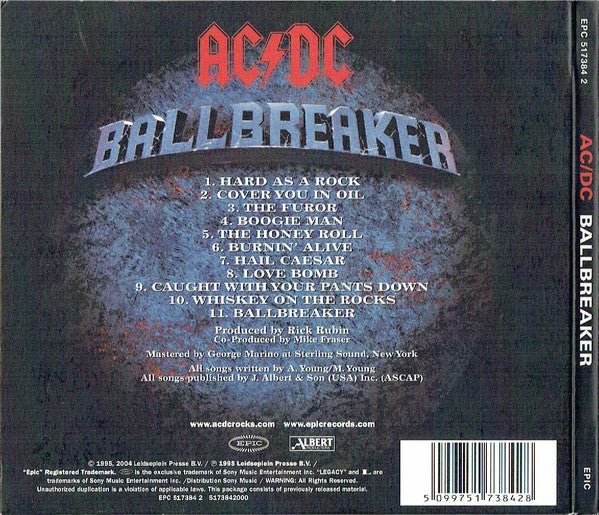 AC/DC : Ballbreaker (CD, Album, RE, RM, Dig)