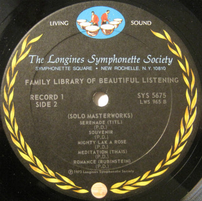 The Longines Symphonette : Solo Masterworks (3xLP + Box)