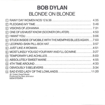 Bob Dylan : Blonde On Blonde (CD, Album, RE)